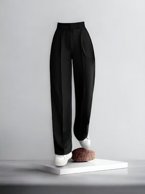 Beli Cırtcırt Detay Boru Paça Kumaş Pantolon