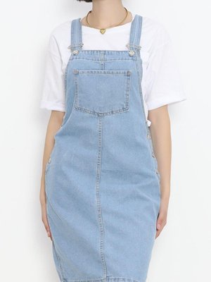 Salopet Kot Elbise Açıkmavi1 Salopet Kot Elbise Açıkmavi1