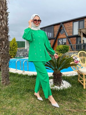 Taşlı Pantolonlu Sultan Model Takım