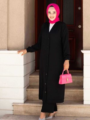 Boydan Düğmeli İkili Takım Boydan Düğmeli İkili Takım