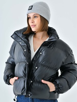 Siyah Astarlı Deri Mont Siyah Astarlı Deri Mont