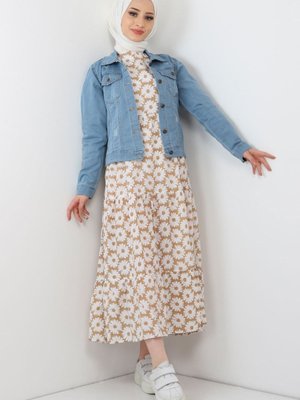 Açık Kot Düğmeli Ceket Açık Kot Düğmeli Ceket