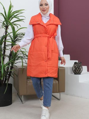 Turuncu Geniş Yaka Şişme Yelek