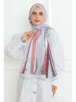 Ekru Bersa Desenli Soft Şal Ekru Bersa Desenli Soft Şal
