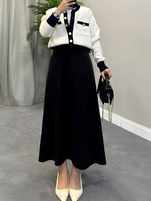 Puf Scuba Kloş Etek Puf Scuba Kloş Etek