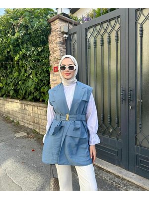 Paraşüt Kumaş Kemerli Yelek