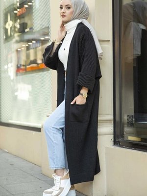 Triko Hırka Siyah Cm Bedene Kadar