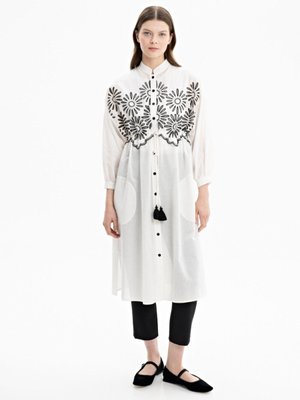 İşlemeli Vual Tunik