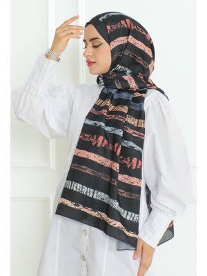 Siyah Amaris Desenli Soft Şal Siyah Amaris Desenli Soft Şal