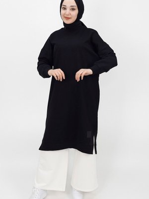 Ip Kumaş Uzun Boy Basic Sweatshirt Ip Kumaş Uzun Boy Basic Sweatshirt