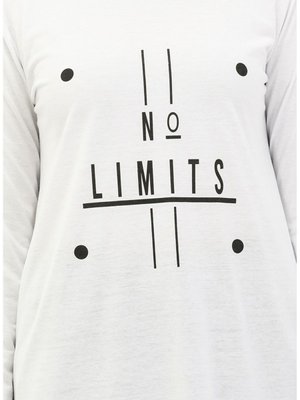 Baskılı Spor Tunik Beyaz Baskılı Spor Tunik Beyaz