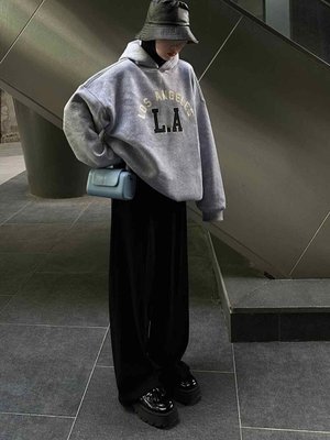Los Angeles Baskılı Oversize Sweatshirt