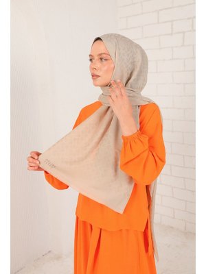 Bej Sarmal Desenli Şal