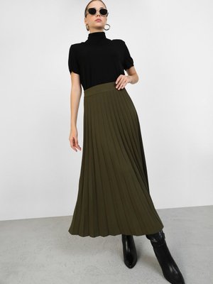 Aerobin Pilise Detaylı Etek Haki