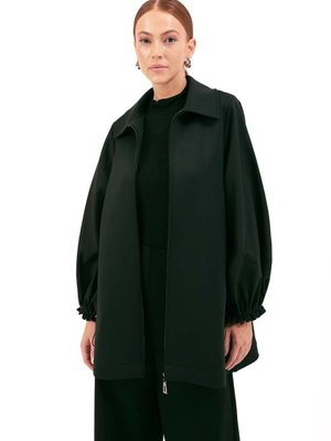 Fermuarlı Kolları Lastikli Spor Ceket