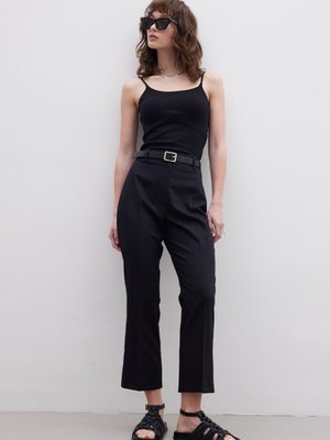 Fıt Düz Kesim Pantolon Siyah Fıt Düz Kesim Pantolon Siyah