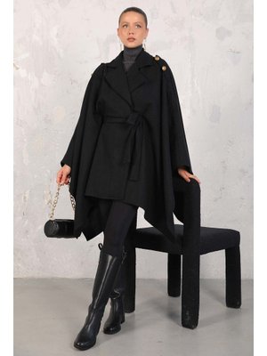 Siyah Kaşe Panço