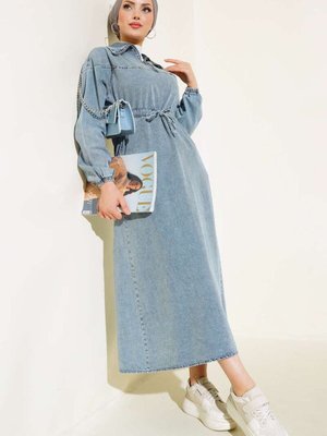 Buz Mavisi Kot Spor Elbise Buz Mavisi Kot Spor Elbise