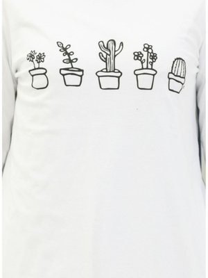 Baskılı Tunik Beyaz Baskılı Tunik Beyaz