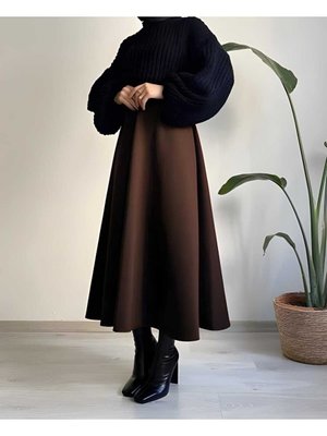 Scuba Kumaş Kloş Etek Scuba Kumaş Kloş Etek