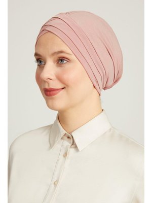 Çapraz Bantlı Çift Taraflı Bone Pembe