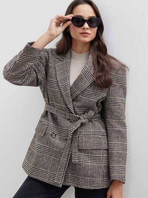 Ola Kaşe Blazer Ceket Ekose Ola Kaşe Blazer Ceket Ekose