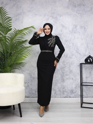 Siyah Öykü Abiye Elbise Siyah Öykü Abiye Elbise