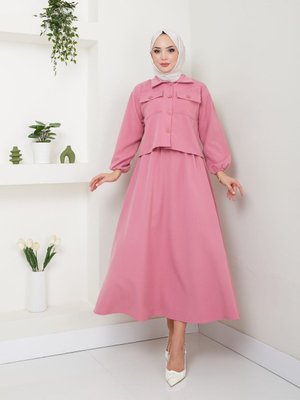 Pudra Kapaklı Gömlekli Etekli Takım