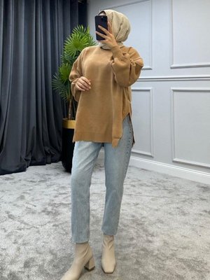 Yarı Zincirli Triko Kazak Büskivi Yarı Zincirli Triko Kazak Büskivi