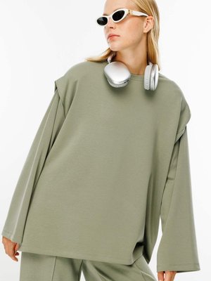 Vatkalı Compact Pamuk Çağla Sweatshirt