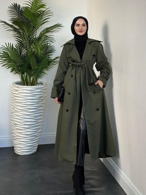 Thylanee Astarlı Aporetli Trençkot Zümrüt Thylanee Astarlı Aporetli Trençkot Zümrüt