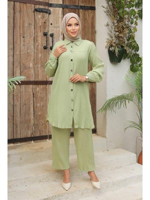 Büzgü Detaylı Mint Takım Büzgü Detaylı Mint Takım