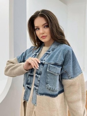 Premium Kalite Kot Detaylı Salaş Tasarım hırka Ve Pantolon triko İkili Tasarım Triko Takım