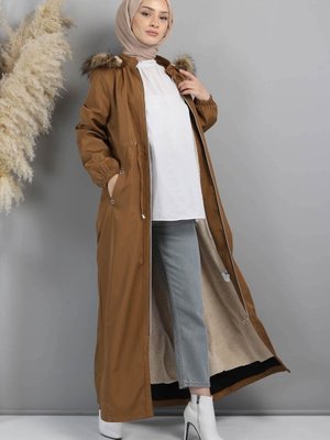 Fermuarlı Bağcıklı Mont Taba