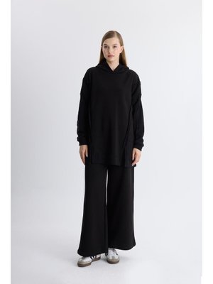 Siyah Albert Kapüşonlu Basic Takım