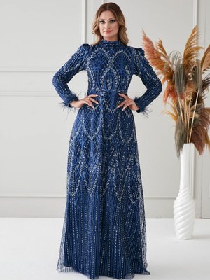 Lacivert Katya Abiye Elbise Lacivert Katya Abiye Elbise