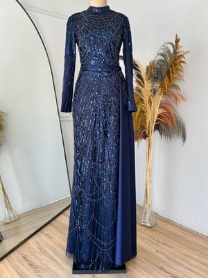 Lacivert Diva Abiye Elbise