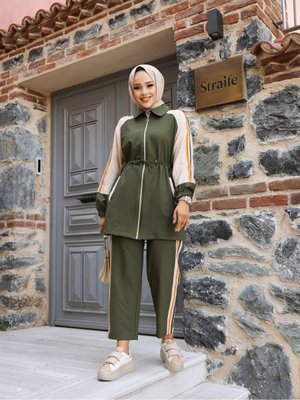 Eşofman Takımı Fermuarlı Double Crep Kumaş