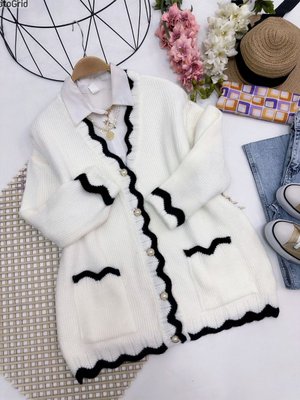 Nakış Desenli Triko Hırka