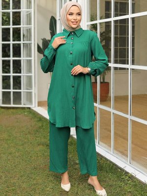 Yeşil Büzgü Detaylı Takım