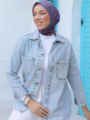 Oversize Kot Ceket Çift Cepli Altı Püsküllü