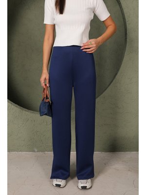 İndigo Scuba Yırtmaçlı Pantolon