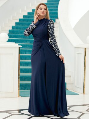 Lacivert Lily Abiye Elbise Lacivert Lily Abiye Elbise