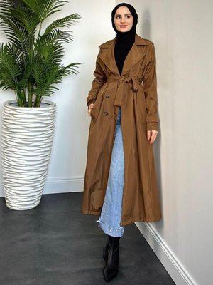 Gianni Astarlı Aporetli Trençkot Taba Gianni Astarlı Aporetli Trençkot Taba