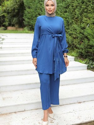 İndigo Yandan Bağlamalı Takım