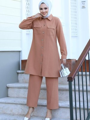 Camel Cep Detaylı Takım