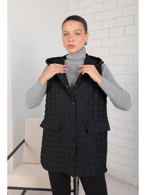 Siyah Kapitone Yelek