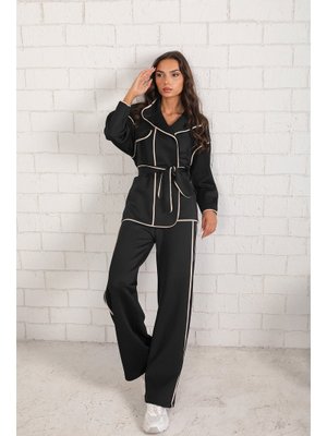 Siyah Biyeli Scuba Takım