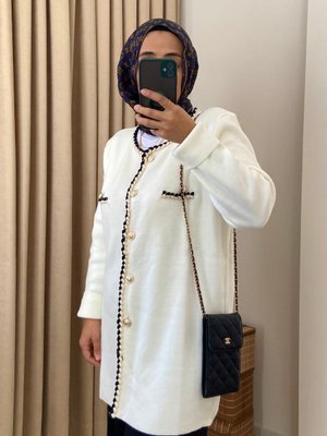 Düğmeli Şık Triko Hırka