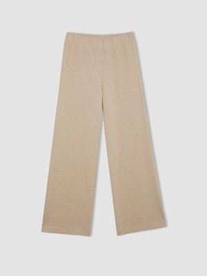 Relax Fit Beli Lastikli Selanik Kumaş Basic Düz Triko Pantolon B4311ax24wn